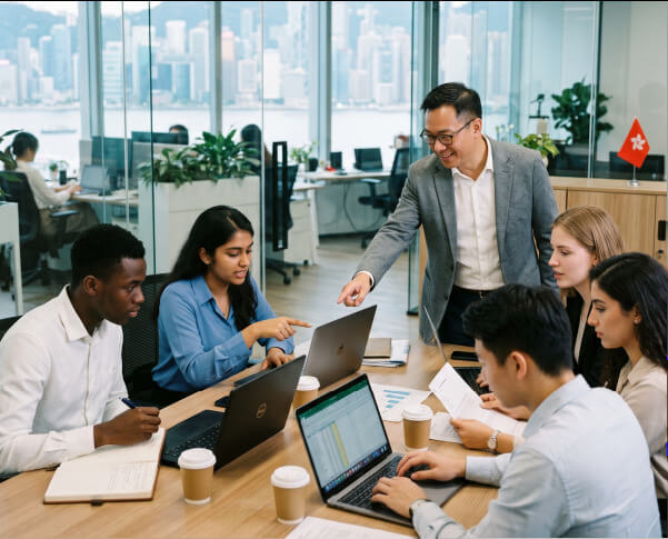 Group of people discussing