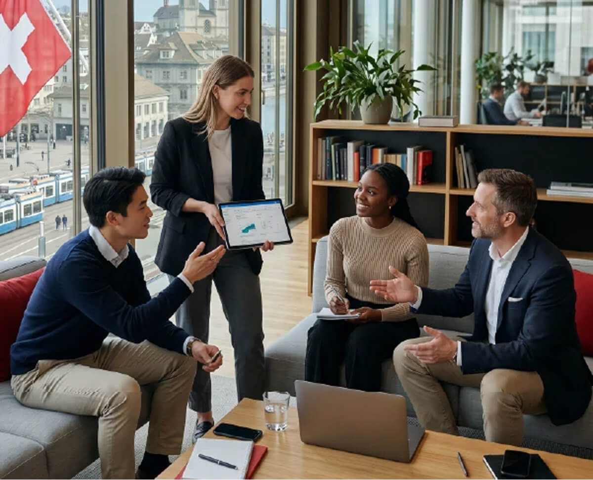 Group of people discussing